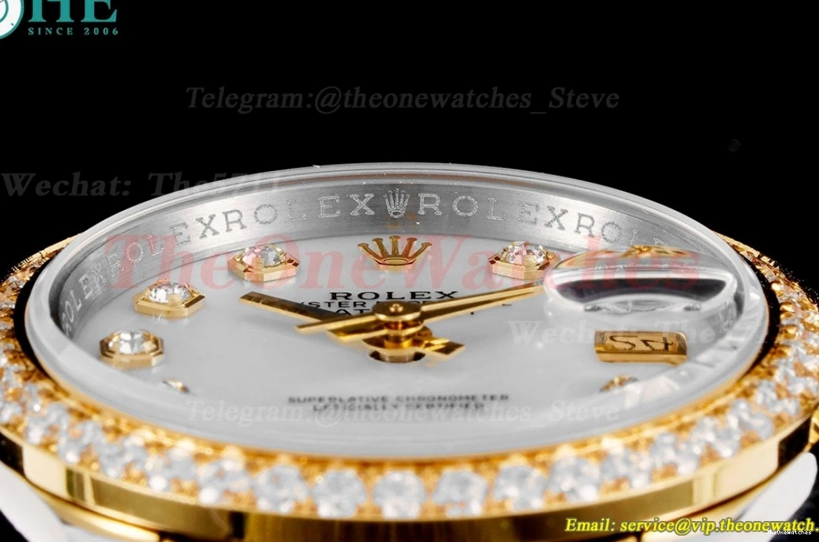 White SS TWS NH05 Dia Datejust 28mm Ladies Dial YG 0415